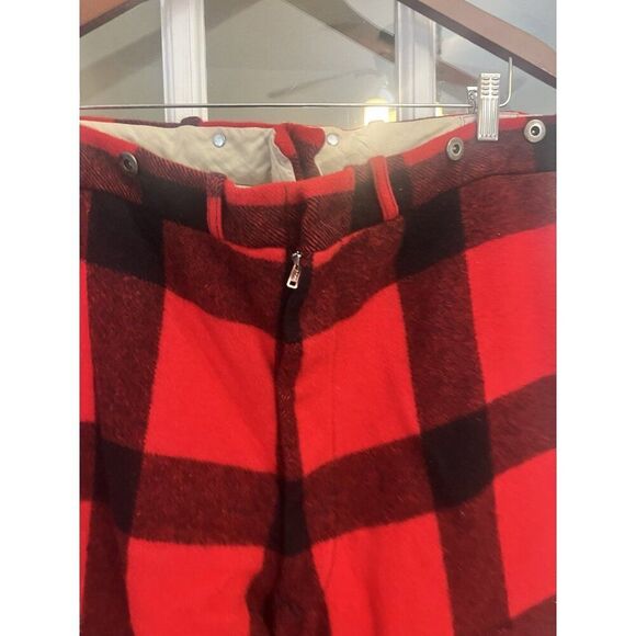 Vintage 50s Woolrich Woolen Mills Wool Hunting Short Pants Mens 38 X 23  Plaid - Picture 4 of 9